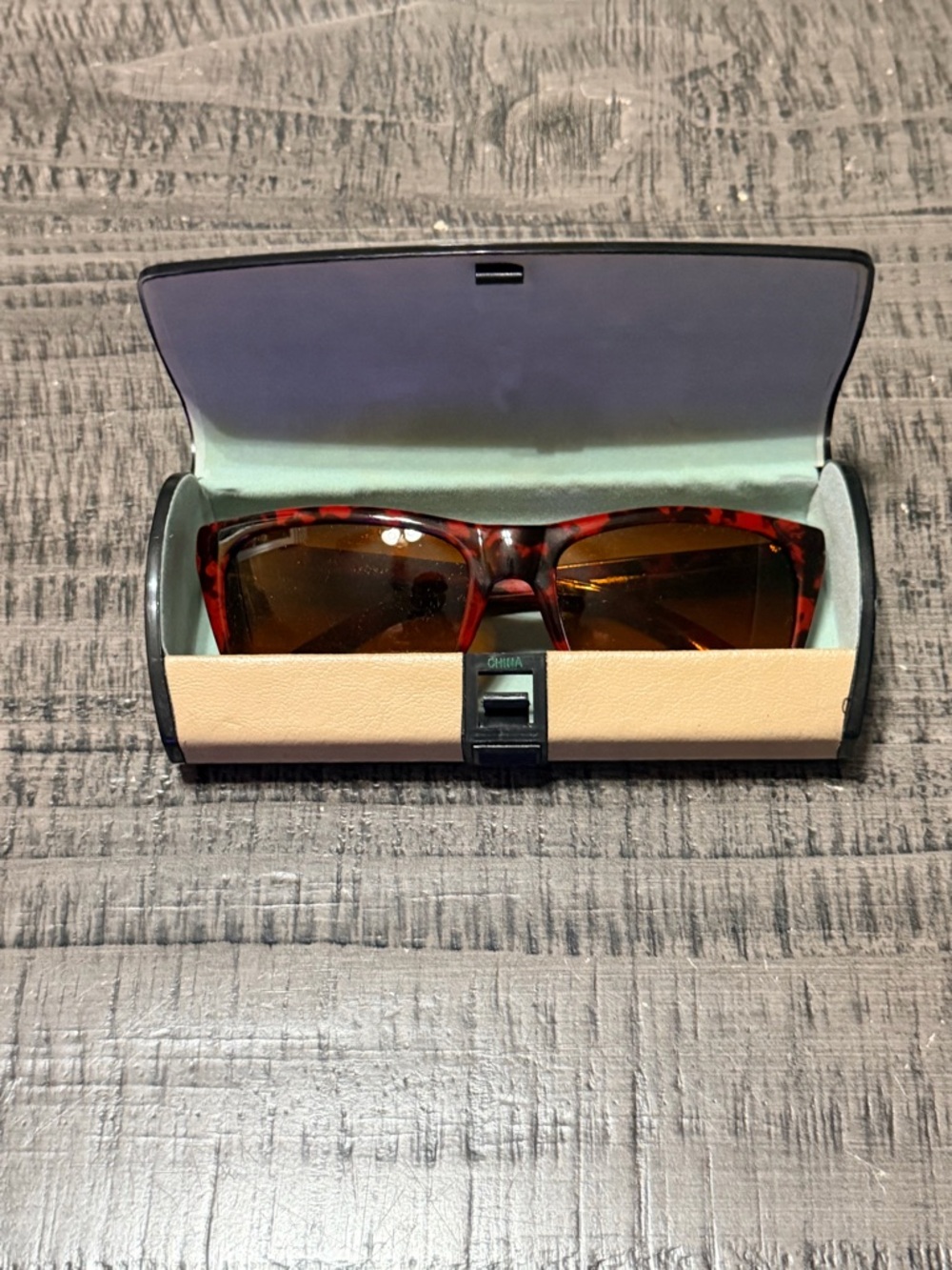 Vtg. BluBlocker Red Tortoise Shell Sunglasses with Amber Lenses (3750 CoolBlu)